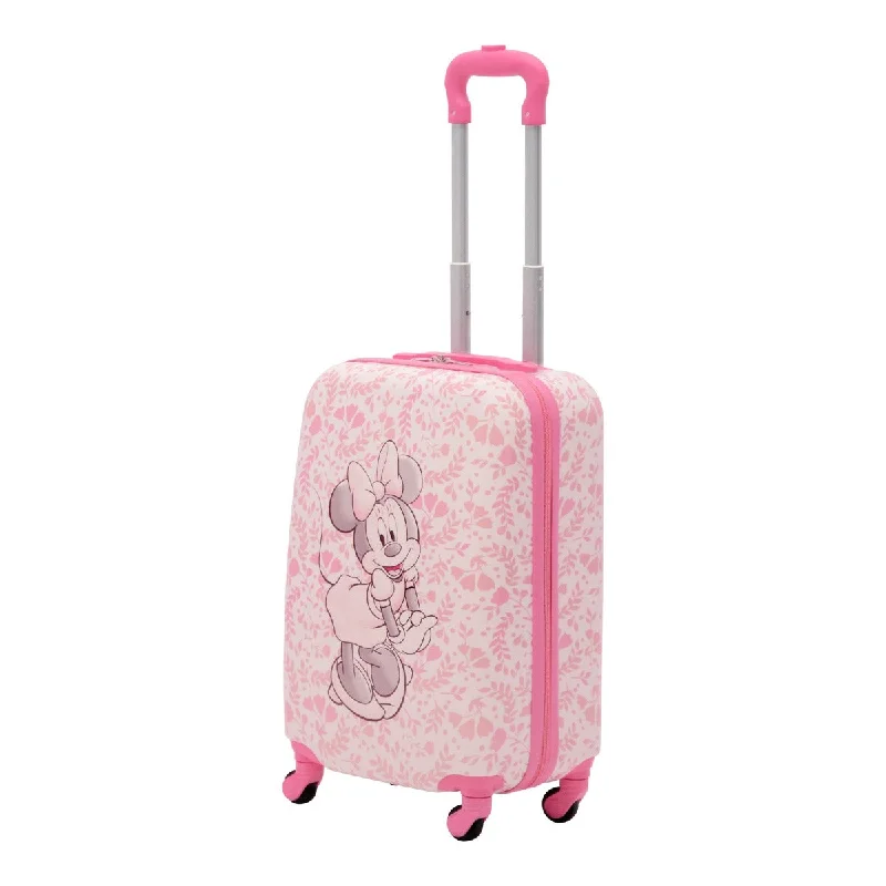 suitcase with travel gear-Disney Ful Minnie Mouse Floral Pink Kids 20.5" Luggage