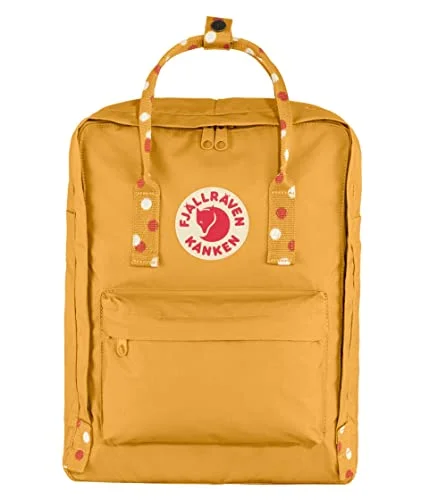 Backpacks for carrying books-Fjallraven - Kanken - Ochre/Confetti Pattern - OS