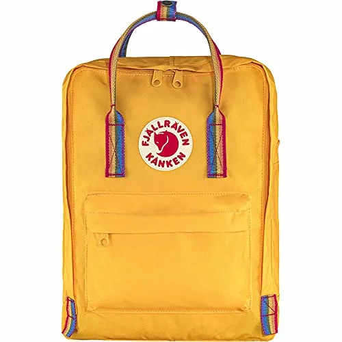 Backpacks with flexible straps-Fjallraven - Kanken Rainbow - Warm Yellow/Rainbow Pattern - OS