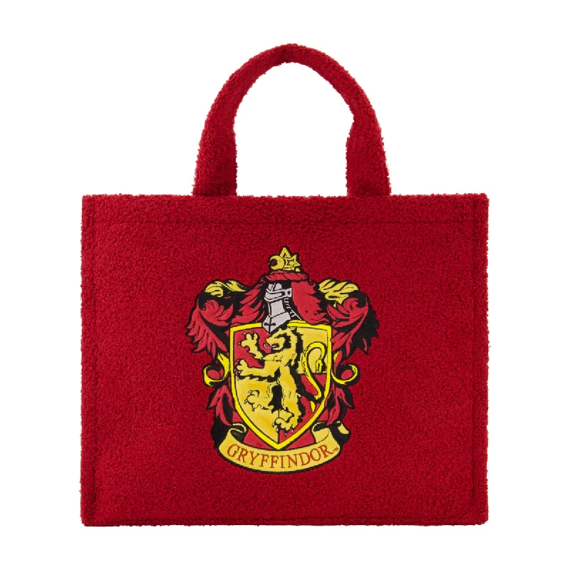 Tote Bag modern-Harry Potter Gryffindor Crest Sherpa Tote with Trolley Strap