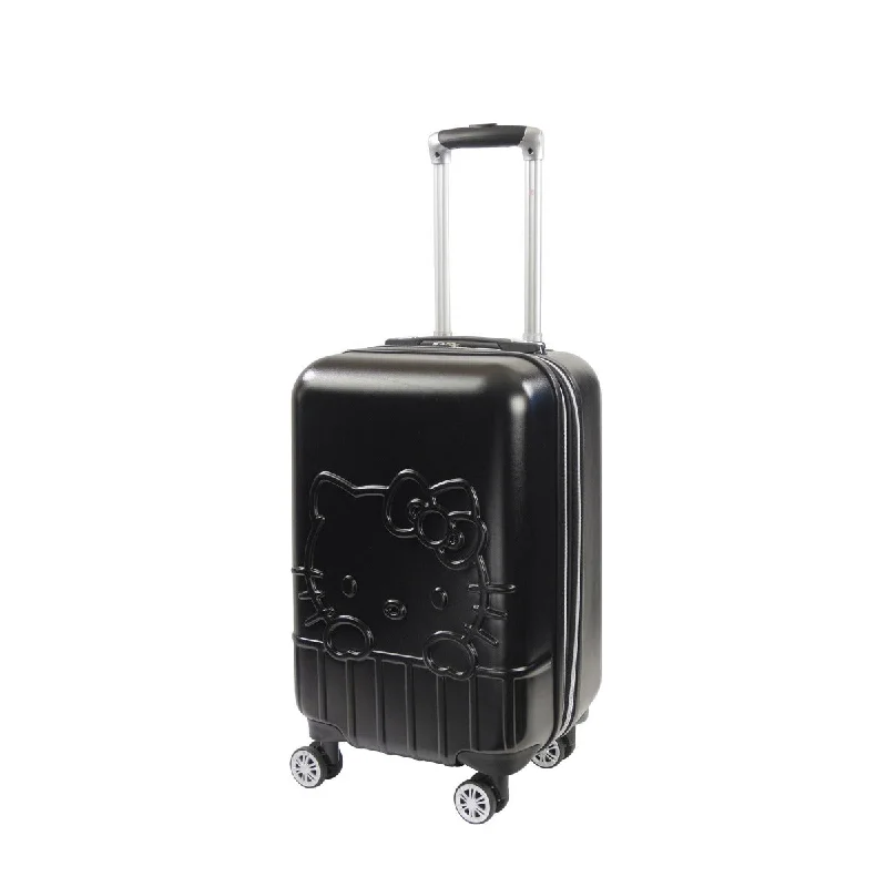 suitcase with durable wheels-Hello Kitty Ful 21" Hard-sided Spinner Carry-on Luggage Black