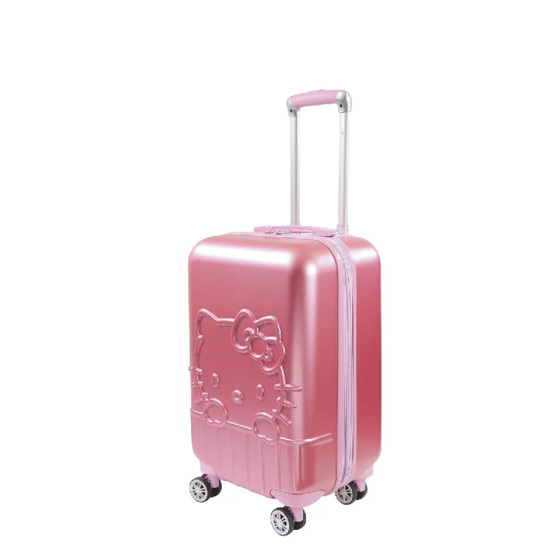 suitcase for urban adventures-Hello Kitty Ful 21" Hard-sided Spinner Carry-on Luggage Pink