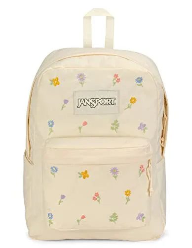 Backpacks with adjustable back-Jansport - Superbreak Plus Fx Pack - Embroidered BlOSsom Neon