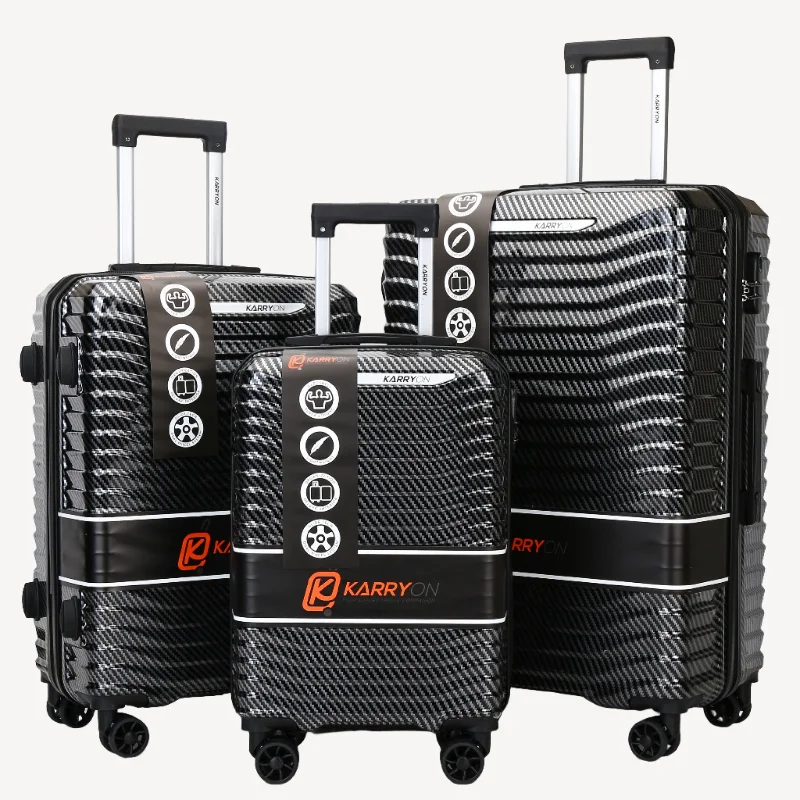 suitcase for cool trips-Karry-On Platinum Elite Plus (Pc) 3Pc Luggage Set (20/24/28")