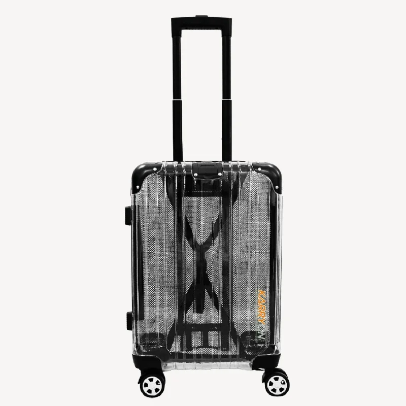 suitcase for tough travel-Karry-On 20" Aviation Tsa Transparent Pc Hardshell Cabin Luggage