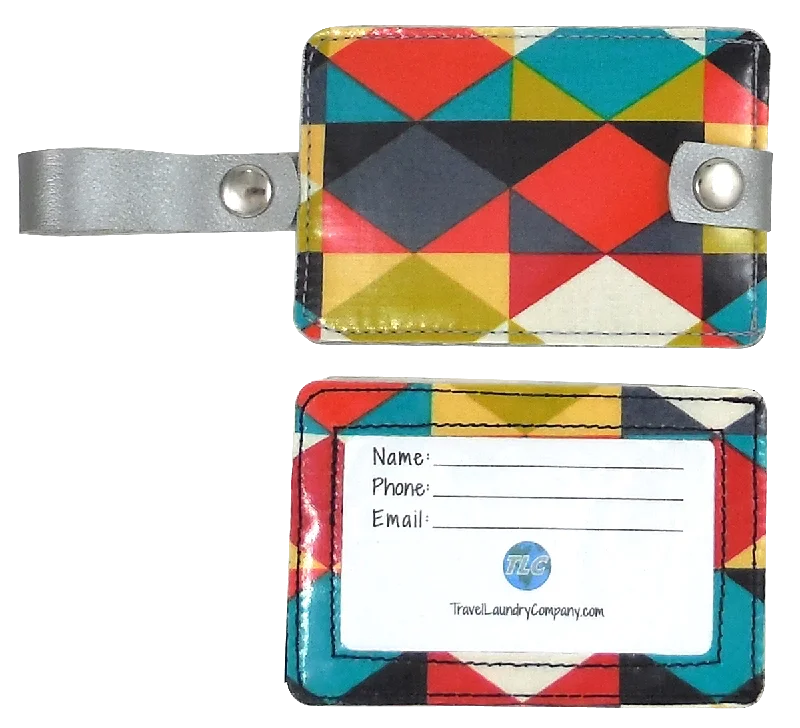 suitcase for city travel-Luggage Tag Duo - Geometric