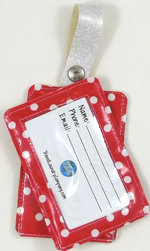 suitcase for big trips-Luggage Tag Duo - Dotty