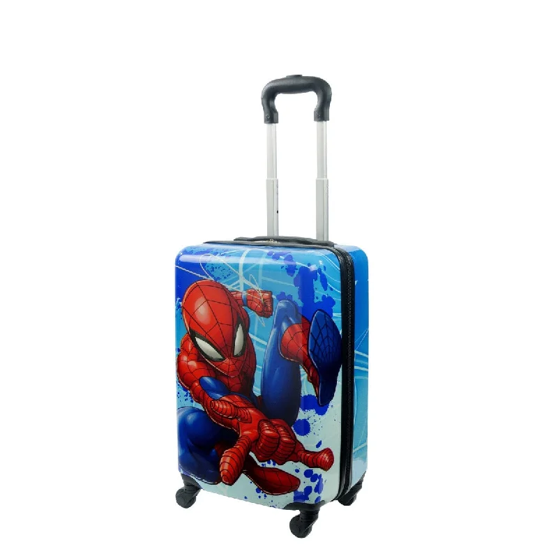 suitcase with cool patterns-Spiderman Kids 21" Spinner Suitcase Luggage