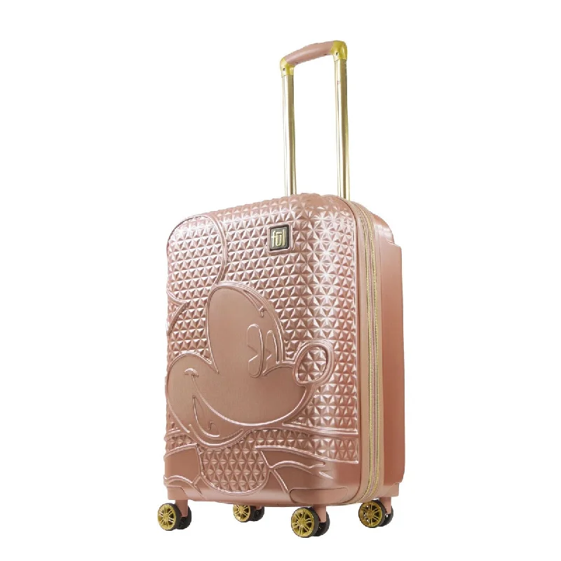 suitcase with easy straps-Mickey Mouse Rolling Luggage FŪL Disney Luggage 26" Rose Gold