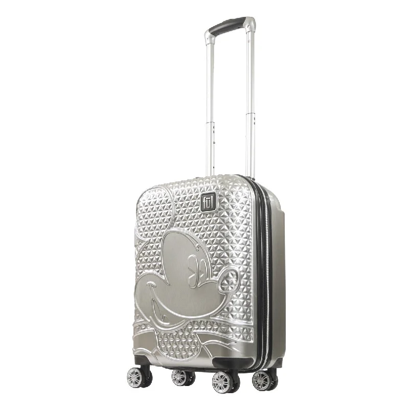 suitcase for travel-Mickey Mouse Rolling Luggage FŪL Disney Luggage 22.5" Silver