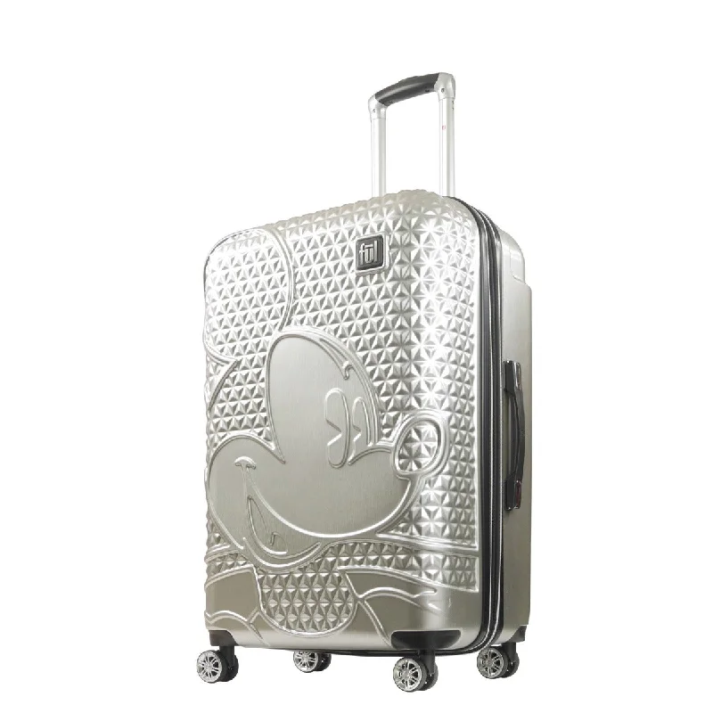 suitcase packing tips-Mickey Mouse Rolling Luggage FŪL Disney Suitcase 30" Silver