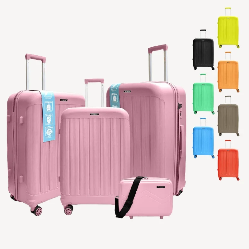 suitcase for small escapes-Pigeon Monumental Pp 3+1Pc Set Luggage With Pvc Cover (14/20/24/28")