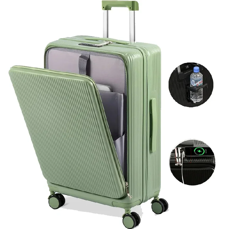 suitcase for big adventures-Multifunctional 20" Polycarbonate Travel Luggage