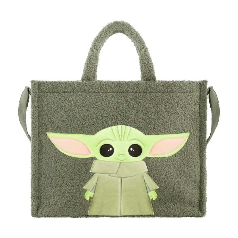 Tote Bag for students-Star Wars Grogu Sherpa Travel Tote