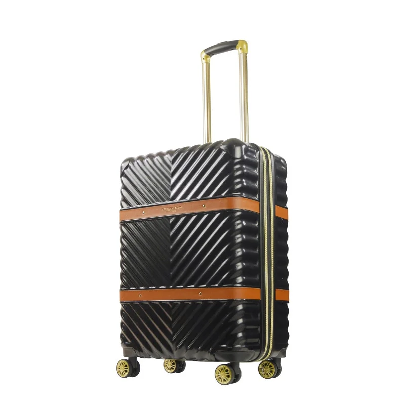 suitcase with fun colors-Stella 26.5" Hardside Spinner Luggage, Black