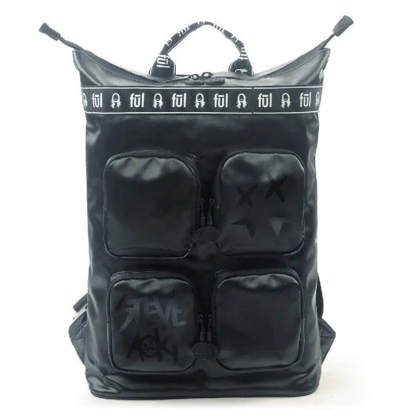 Backpacks for rugged travel-Steve Aoki FŪL Fang Black Convertible Tote Backpack