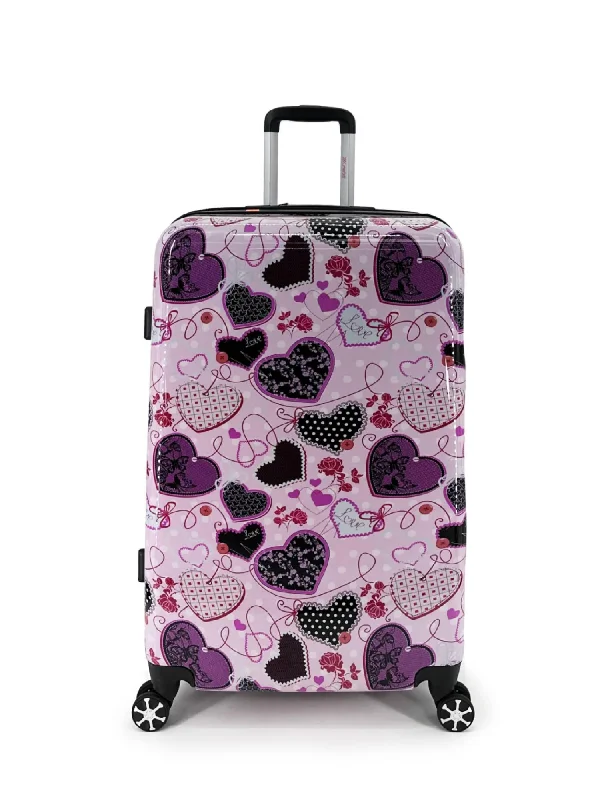 suitcase for vintage lovers-Xpress Hardside Printed Luggage (0028) (MEDIUM)