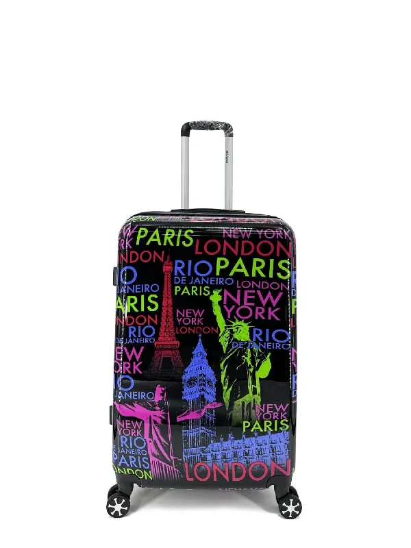 suitcase for minimalist travel-Xpress Hardside Printed Luggage (0028) (SMALL)