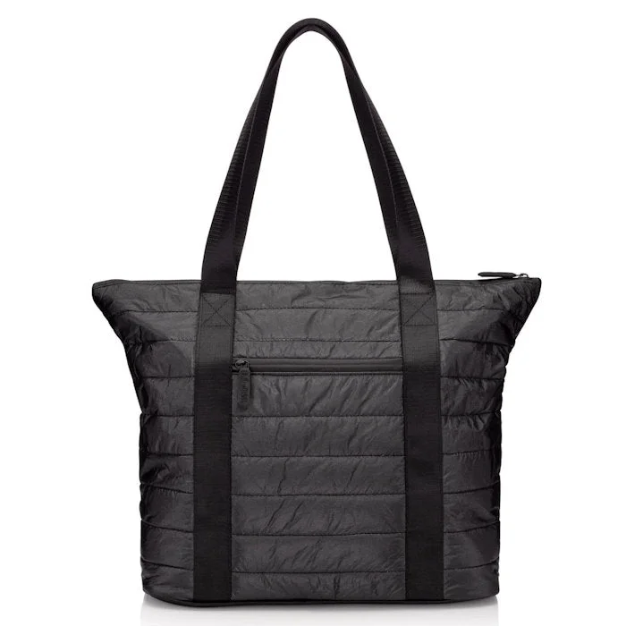 Tote Bag with soft lining-Puffer Tote Black