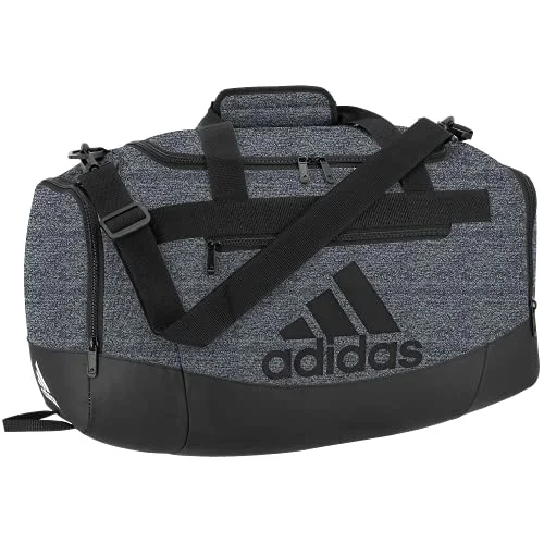 Duffel Bag with top pocket-adidas Defender 4 Small Duffel Bag, Jersey Onix Grey/Black