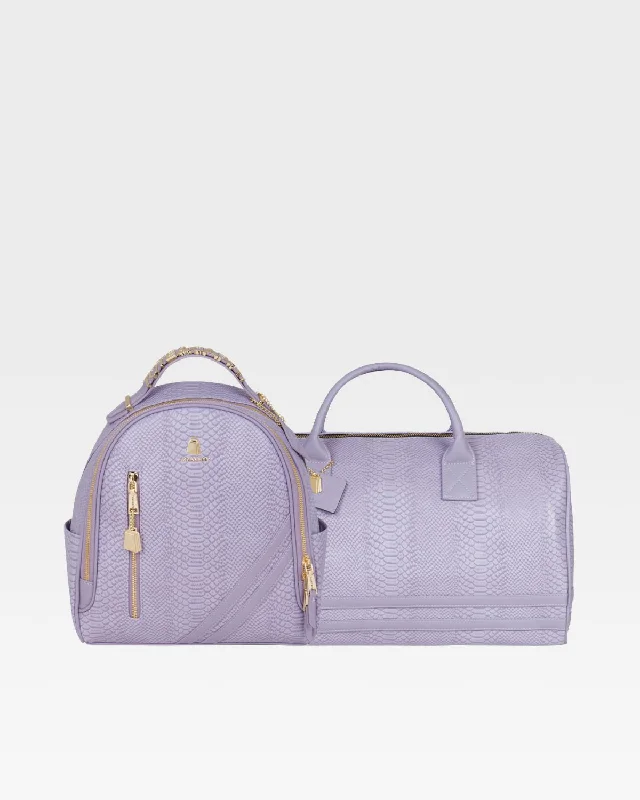 Duffel Bag with lightweight frame-Apollo 1 BFF Travel Set in Lavender