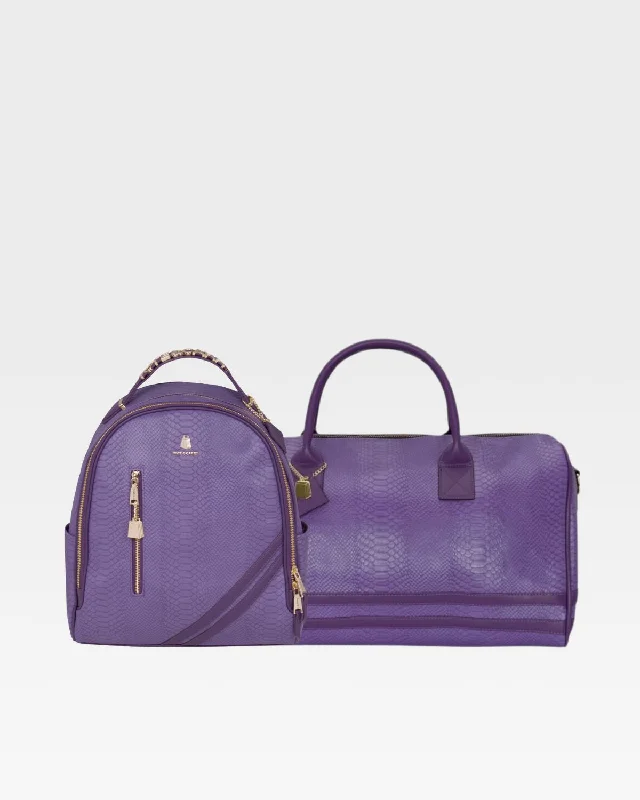 Duffel Bag with strong base-Apollo 1 BFF Travel Set in Purple