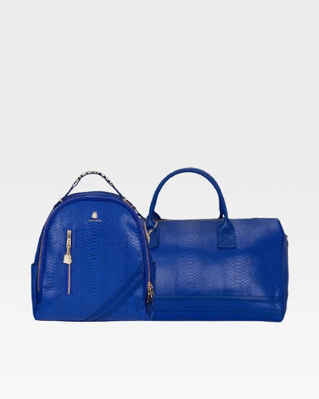 Duffel Bag for long hikes-Apollo 1 BFF Travel Set in Royal Blue