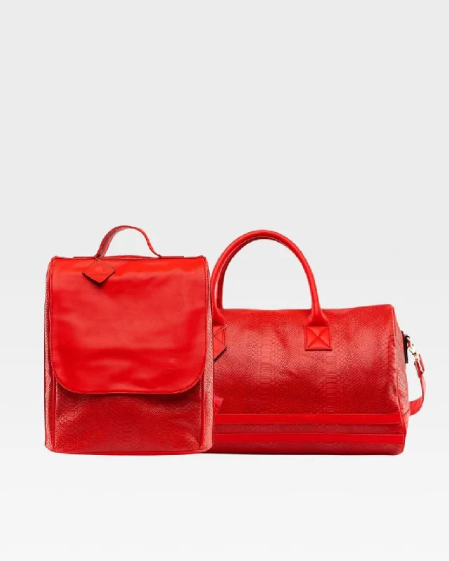 Duffel Bag for narrow paths-Apollo 1 Travel Set in Red