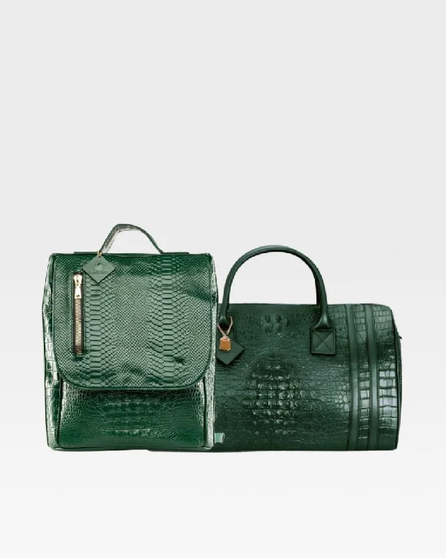 Duffel Bag for smooth trails-Apollo 2 Travel Set in Emerald Green