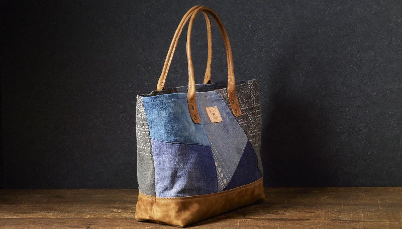 Tote Bag for road trips-Batik Patchwork Tote