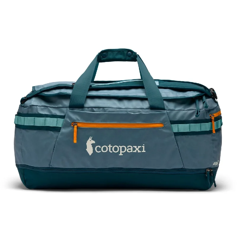 Duffel Bag with front straps-Cotopaxi Allpa 70L Duffel Bag - Blue Spruce/Abyss