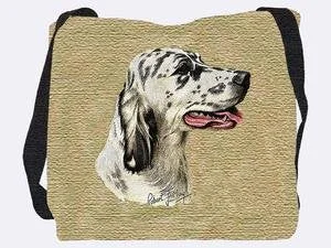 Tote Bag with travel theme-English Setter Tote Bag - 17 X 17 Tote Bag