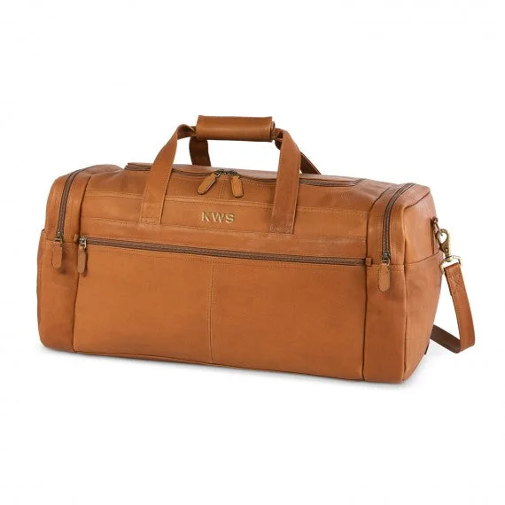 Duffel Bag for travel space-Dorado 21" Multi-Pocket Carry-On Leather Duffel