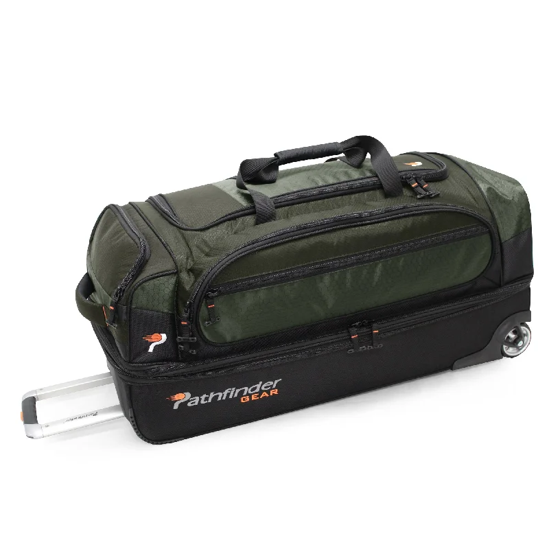 Duffel Bag with top strength-Pathfinder Gear 32" Rolling Drop-Bottom Duffel