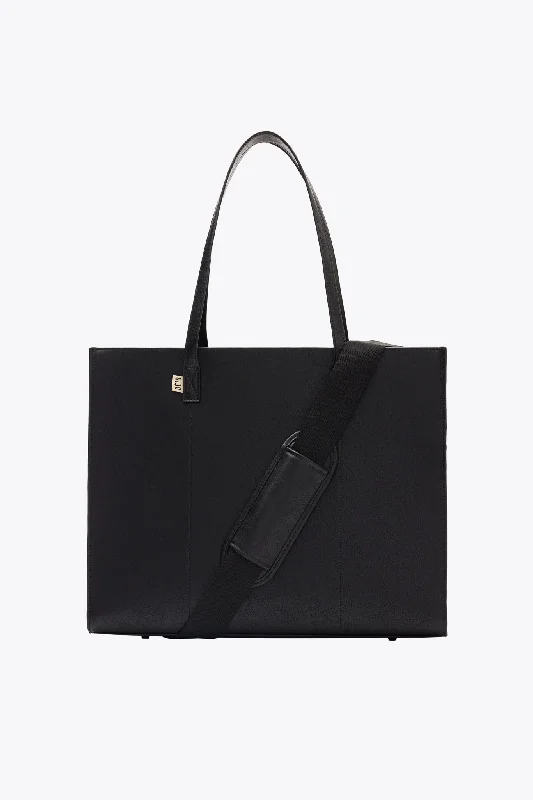 Tote Bag with monogram-The Large Work Tote in Black