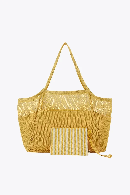 Tote Bag soft fabric-The Mesh Beach Tote in Honey