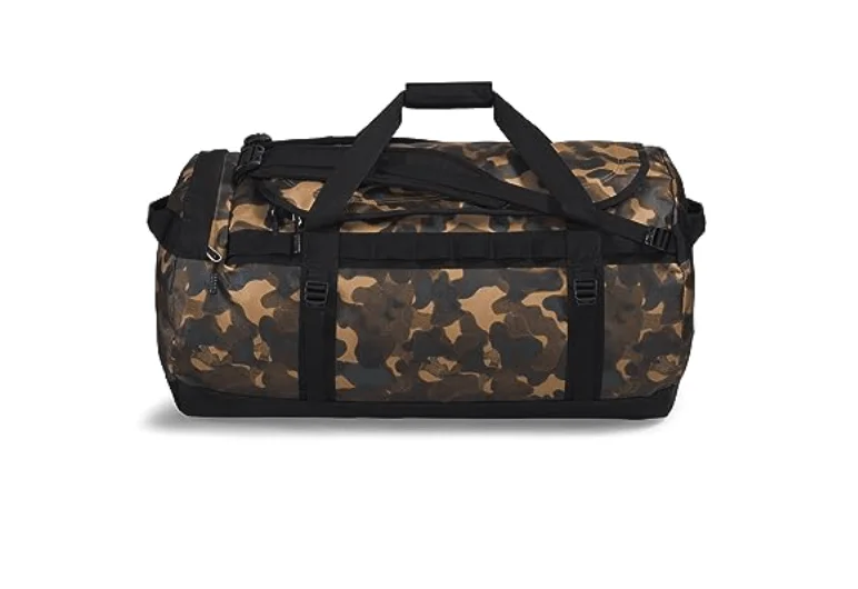 Duffel Bag for medium gear-The North Face Base Camp Duffel - L - Utility Brown Camo Texture Print/TNF Black