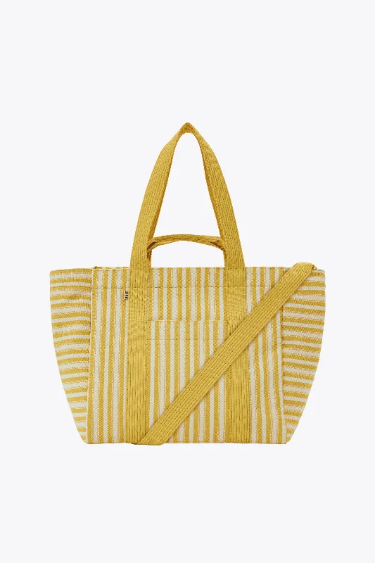 Tote Bag retro-The Vacation Tote in Honey Stripe